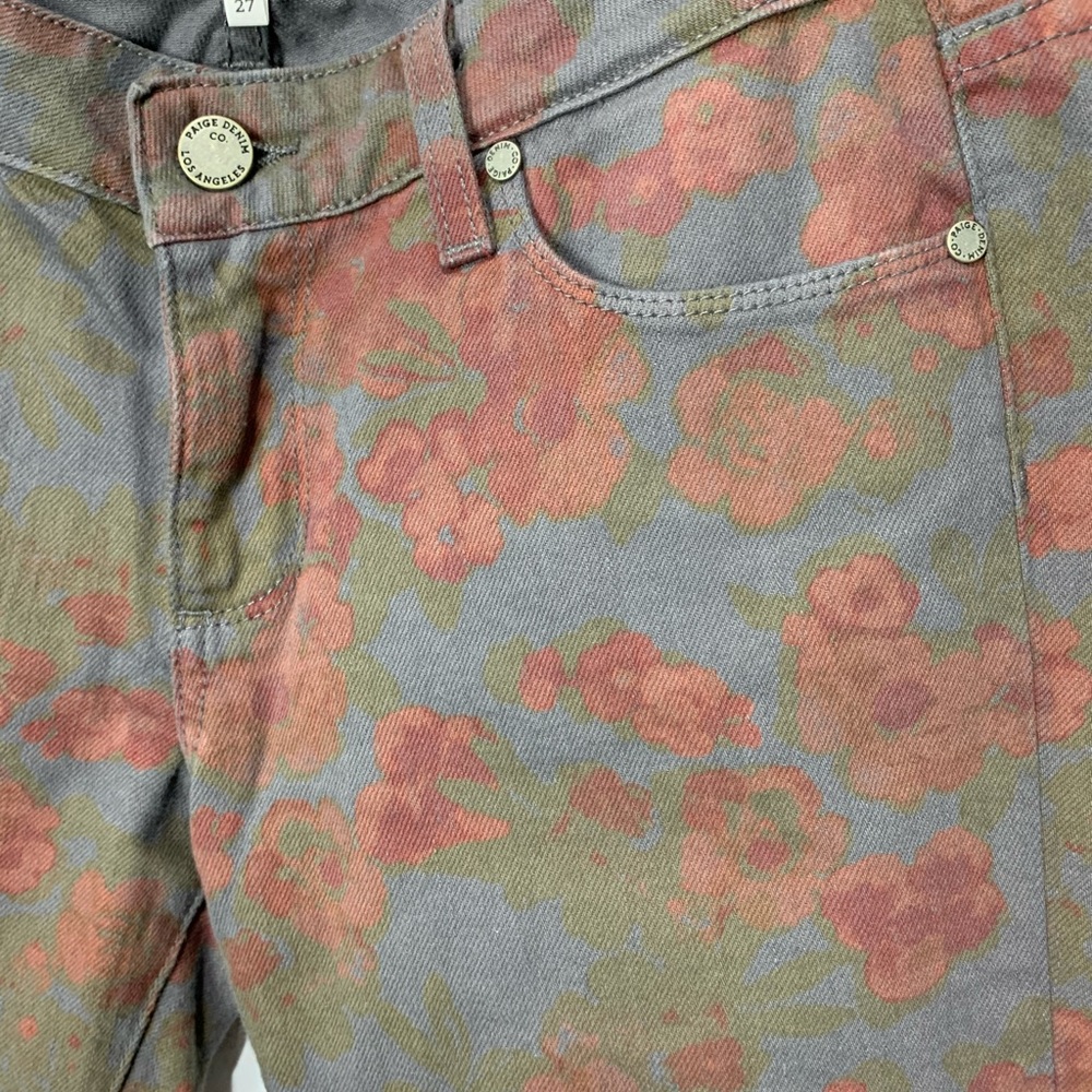 Paige Floral Ankle Jeans Size 27 - Picture 9 of 15